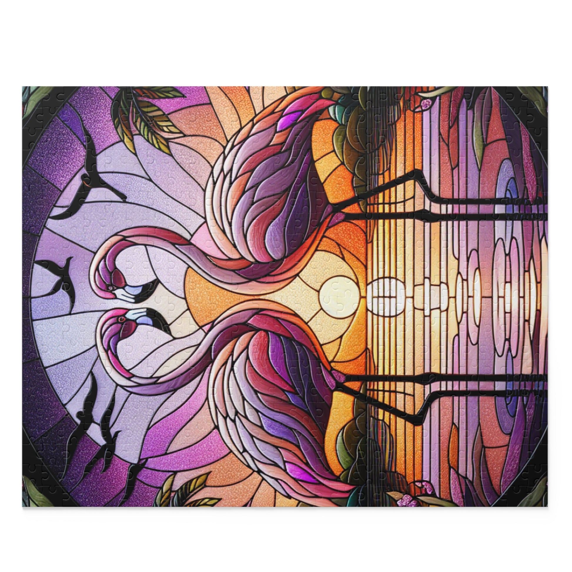 Romantic Flamingo Puzzle - Perfect for Couples, Family Nights, Gifts, Anniversaries, Home Decor, and more!