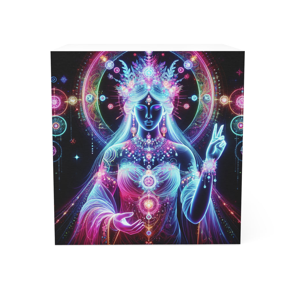 Mystical Glow Note Cube - Spiritual Desk Decor, Meditation Tools, Gift for Her, Chakra Healing, Office Supplies, Unique Stationery
