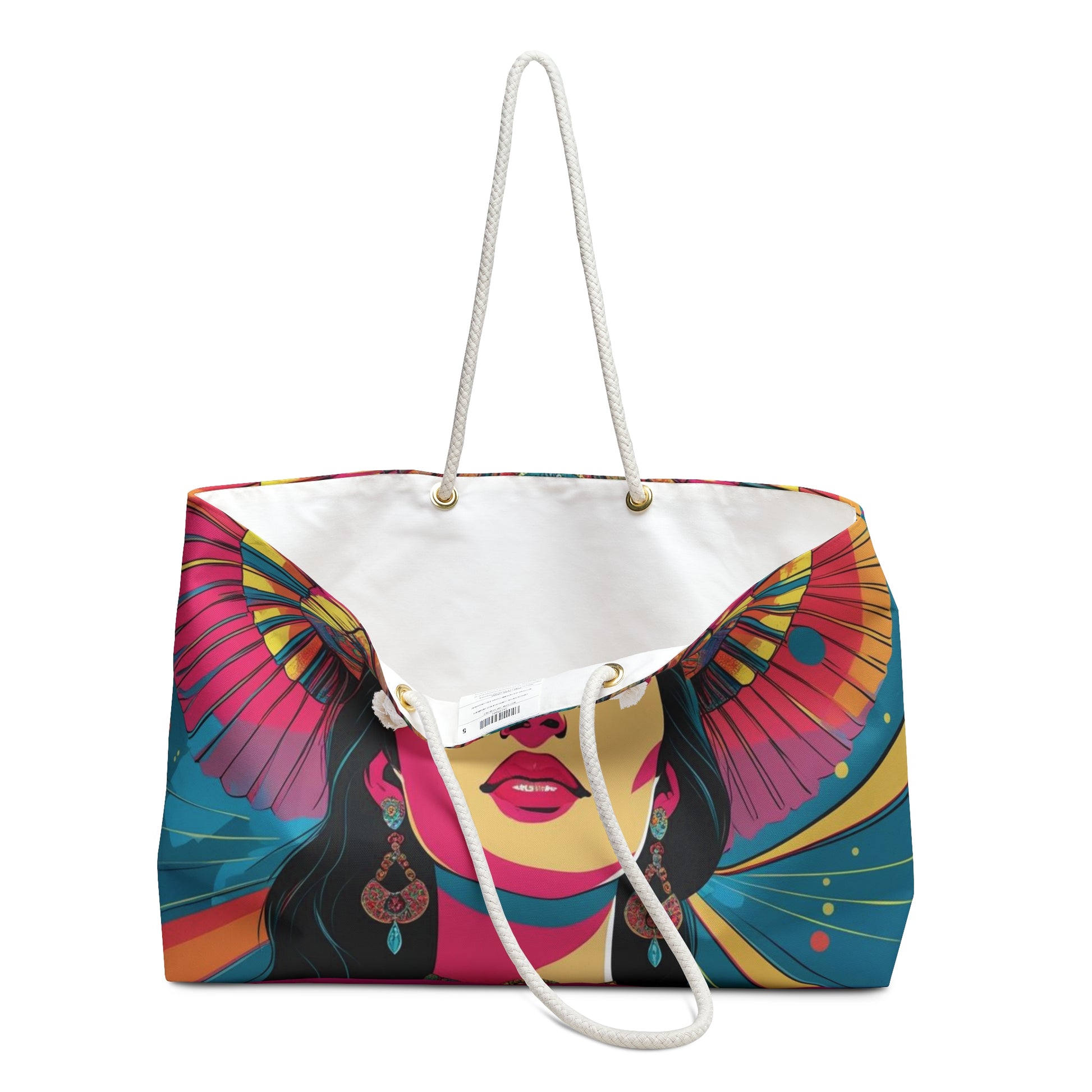 Colorful Bohemian Weekender Bag - Stylish Travel Tote, Inspirational Gift, Beach Day Accessory, Artful Gym Bag, Festival Essential