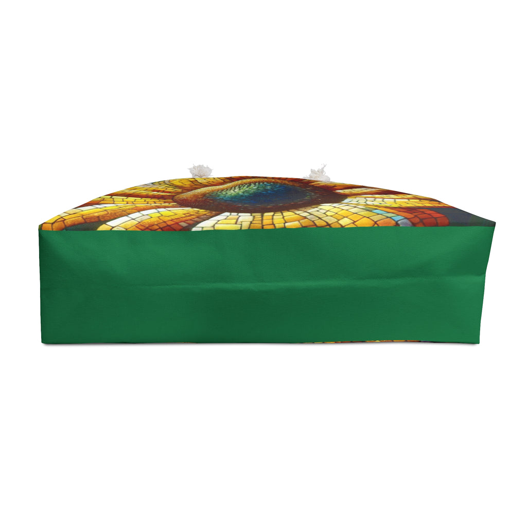 Colorful Mosaic Sunflower Weekender Bag - Vibrant Carryall Carry-On, Gym, or Overnight Getaways, Gift for Nature Lovers and Adventurers