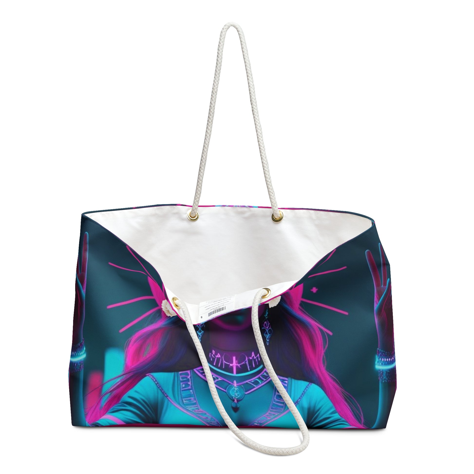 Vibrant Boho Weekender Bag with Mystical Design, Perfect for Travel, Beach Trips, Festivals, Gifts for Friends, Stylish Tote