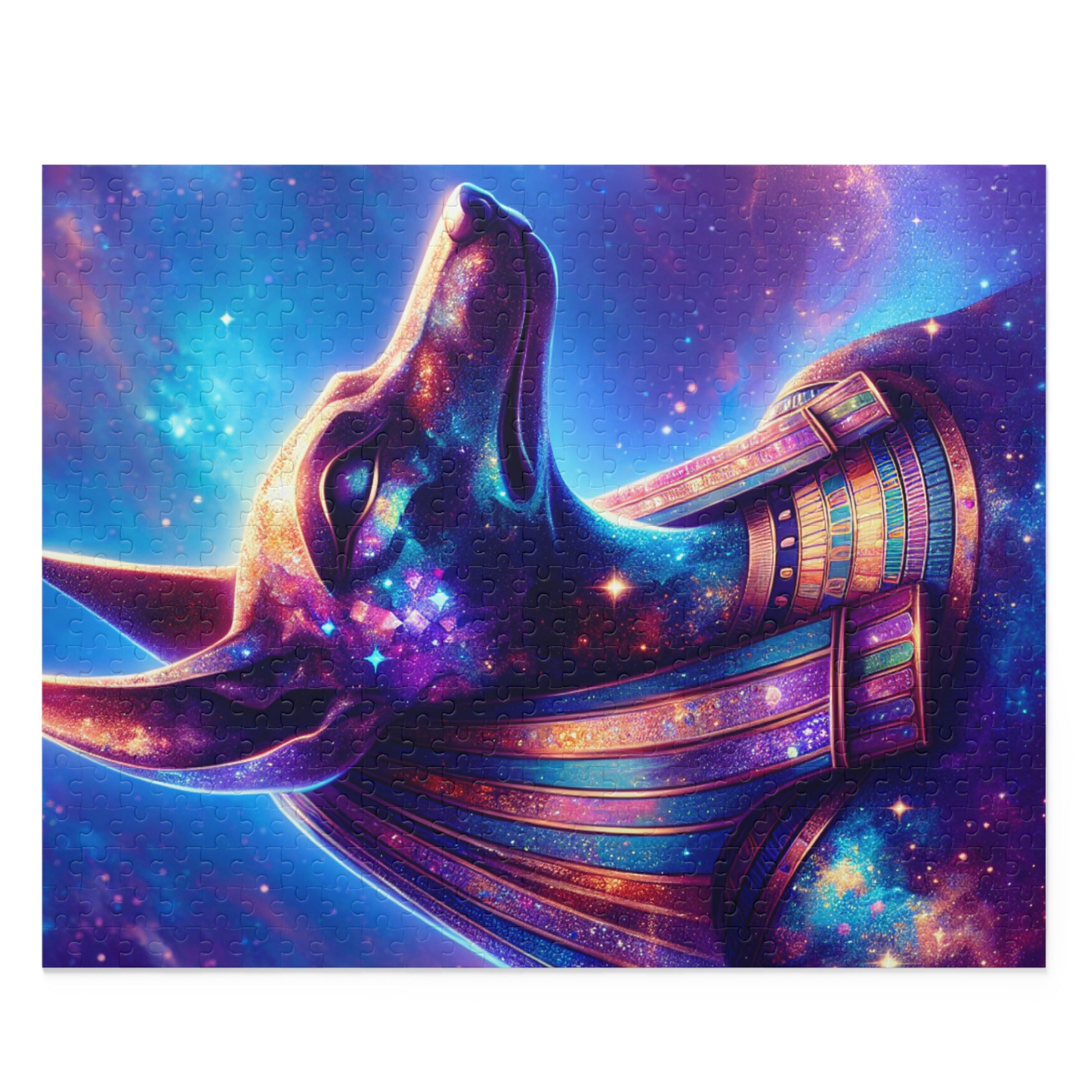 Cosmic Anubis Puzzle - 120/252/500-Piece, Celestial Dog Art, Great Gifts for Puzzle Lovers, Unique Home Decor, Perfect for Family Game Night