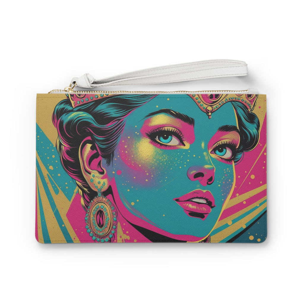 Colorful Art Clutch Bag, Vibrant Wallet, Statement Accessory, Unique Gift, Festival Fashion