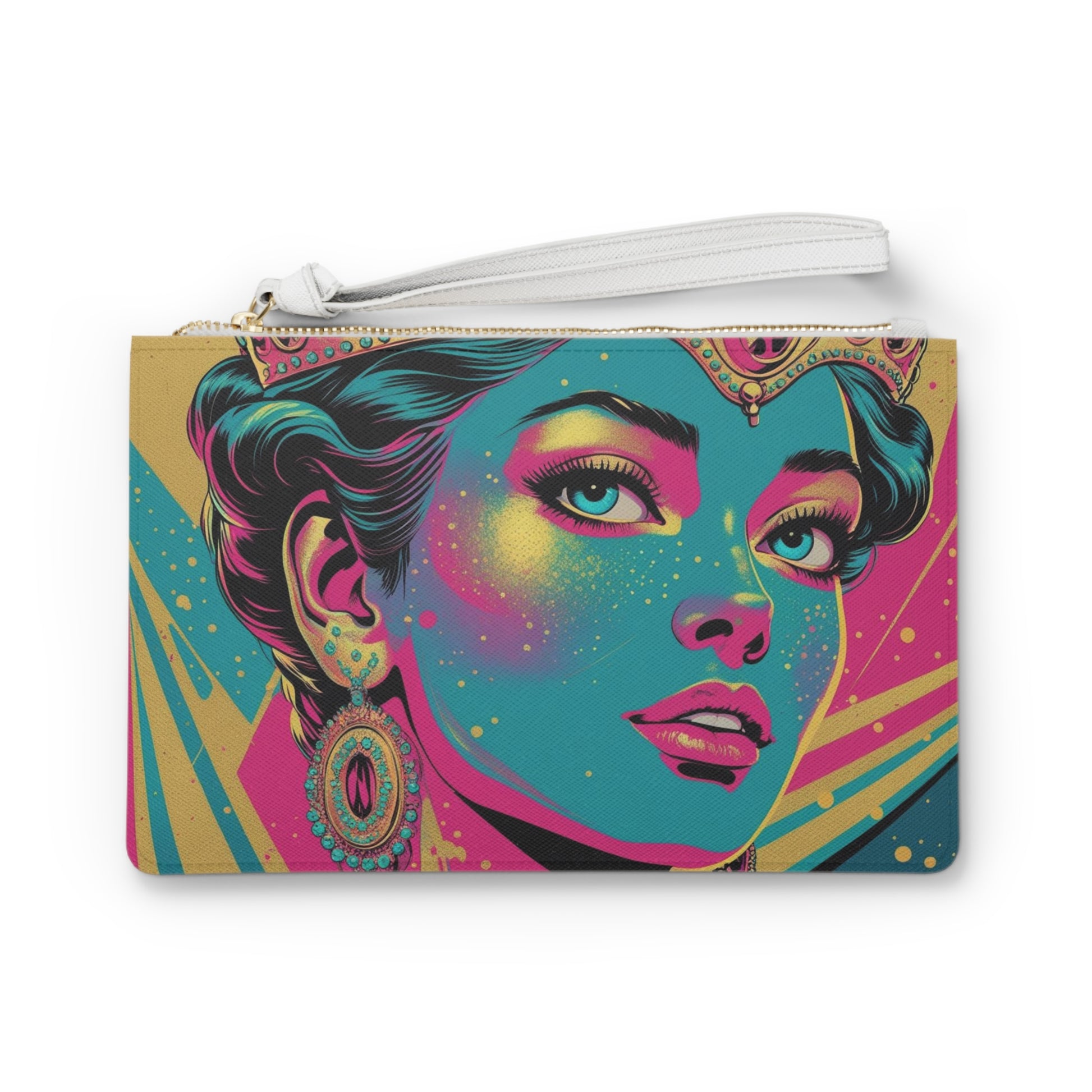 Colorful Art Clutch Bag, Vibrant Wallet, Statement Accessory, Unique Gift, Festival Fashion