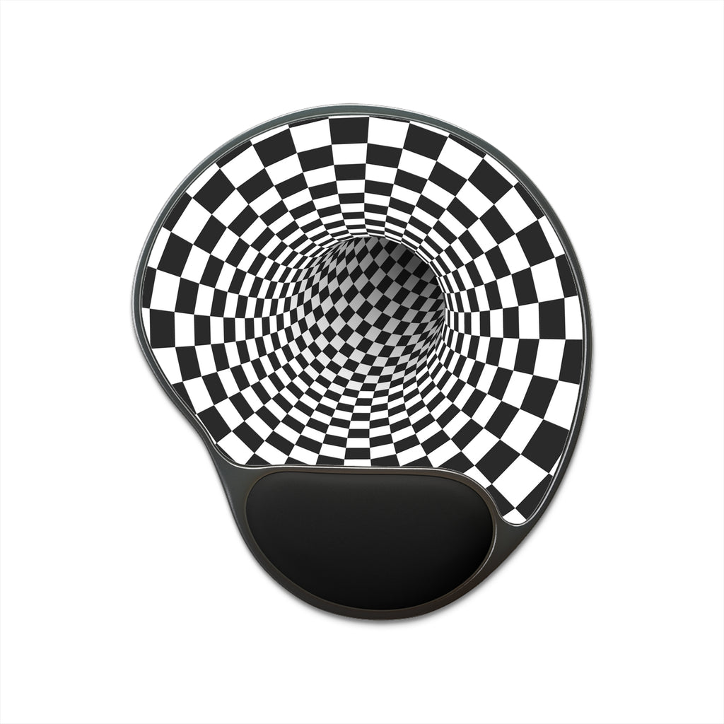 Checkered Optical Illusion Mouse Pad, Gaming Ergonomic Mousepad, Desk Decor, Gift for Gamers, Computer Accessories
