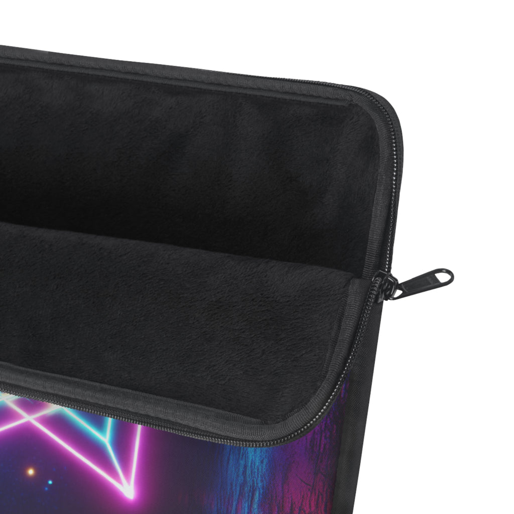 Neon Star Laptop Sleeve, Cosmic Laptop Case, Stylish Tech Accessory, Gift for Students, Vibrant Computer Sleeve, Starry Night Design