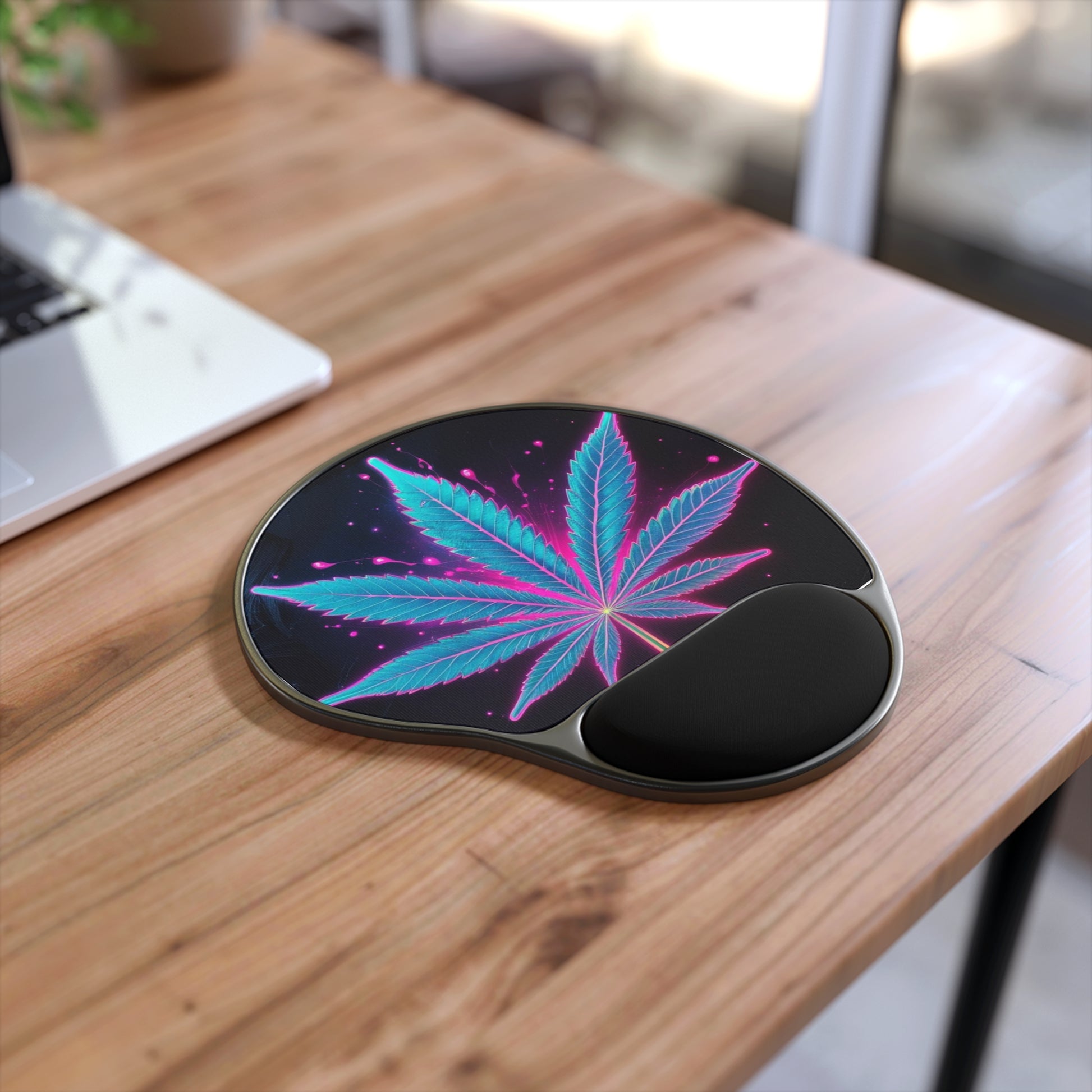 Vibrant Cannabis Mouse Pad with Comfort Wrist Rest, Gamer Desk Accessories, Aesthetic Home Office Gifts, Eco-Friendly Office Supplies, [...]