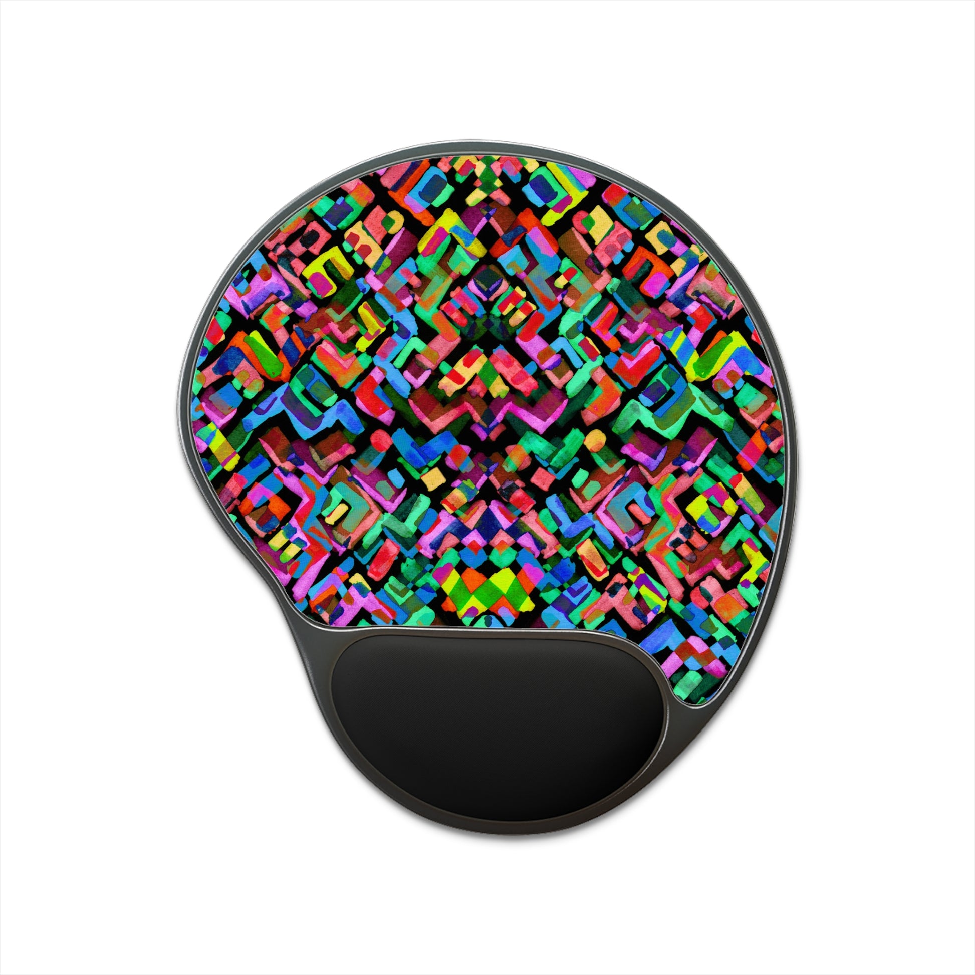 Colorful Mouse Pad With Wrist Rest, Vibrant Desk Accessory for Home Office, Gift for Gamers, Colorful Office Decor, Studio Accessories