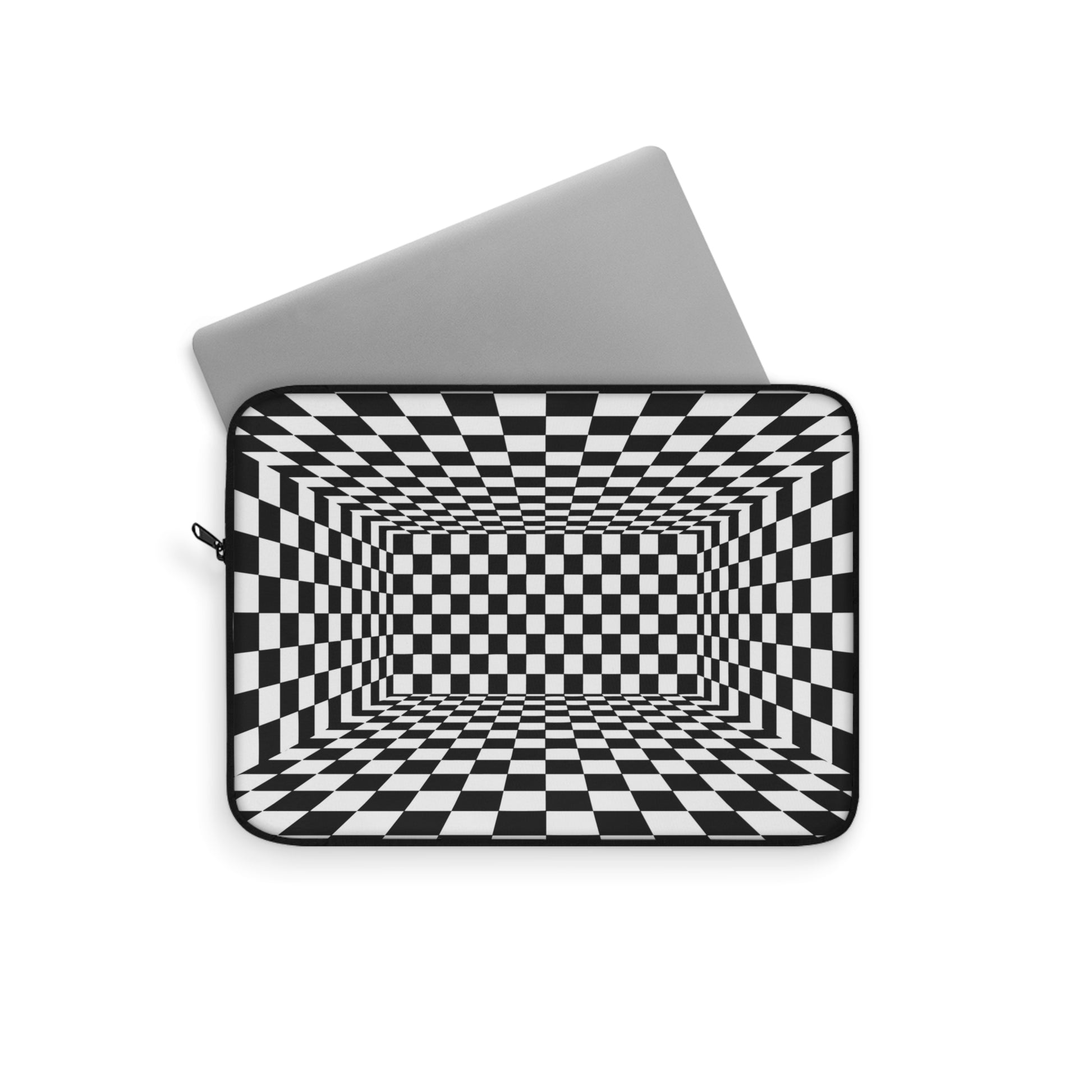 Checkered Pattern Laptop Sleeve | Artistic Tech Bag, Computer Case, Gift for Students, Gamer Accessories, Office Supplies