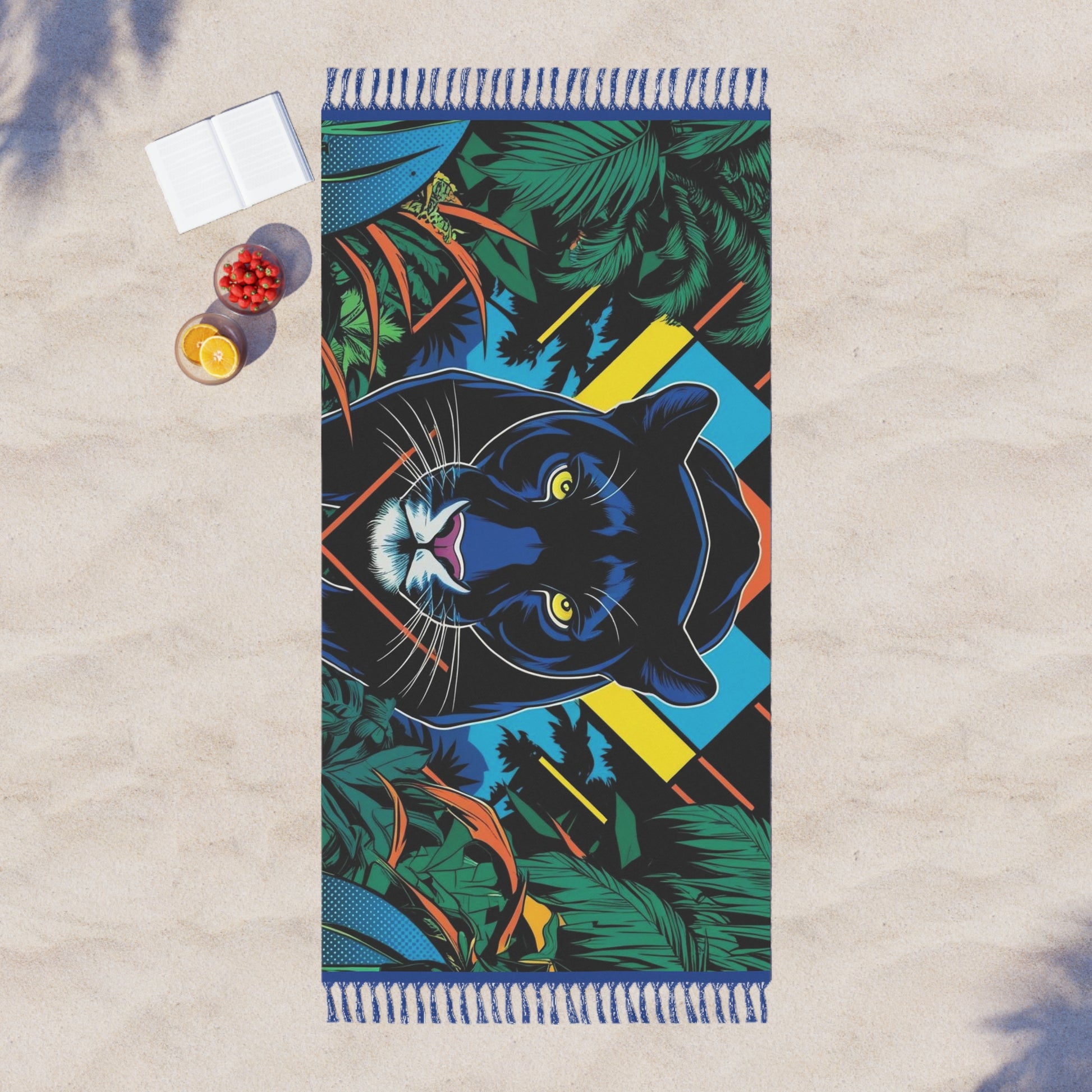 Boho Beach Towel - Vibrant Animal Print, Summer, Beach Day, Chic Decor, Rug, Gift for Nature Lovers, Pool Accessory