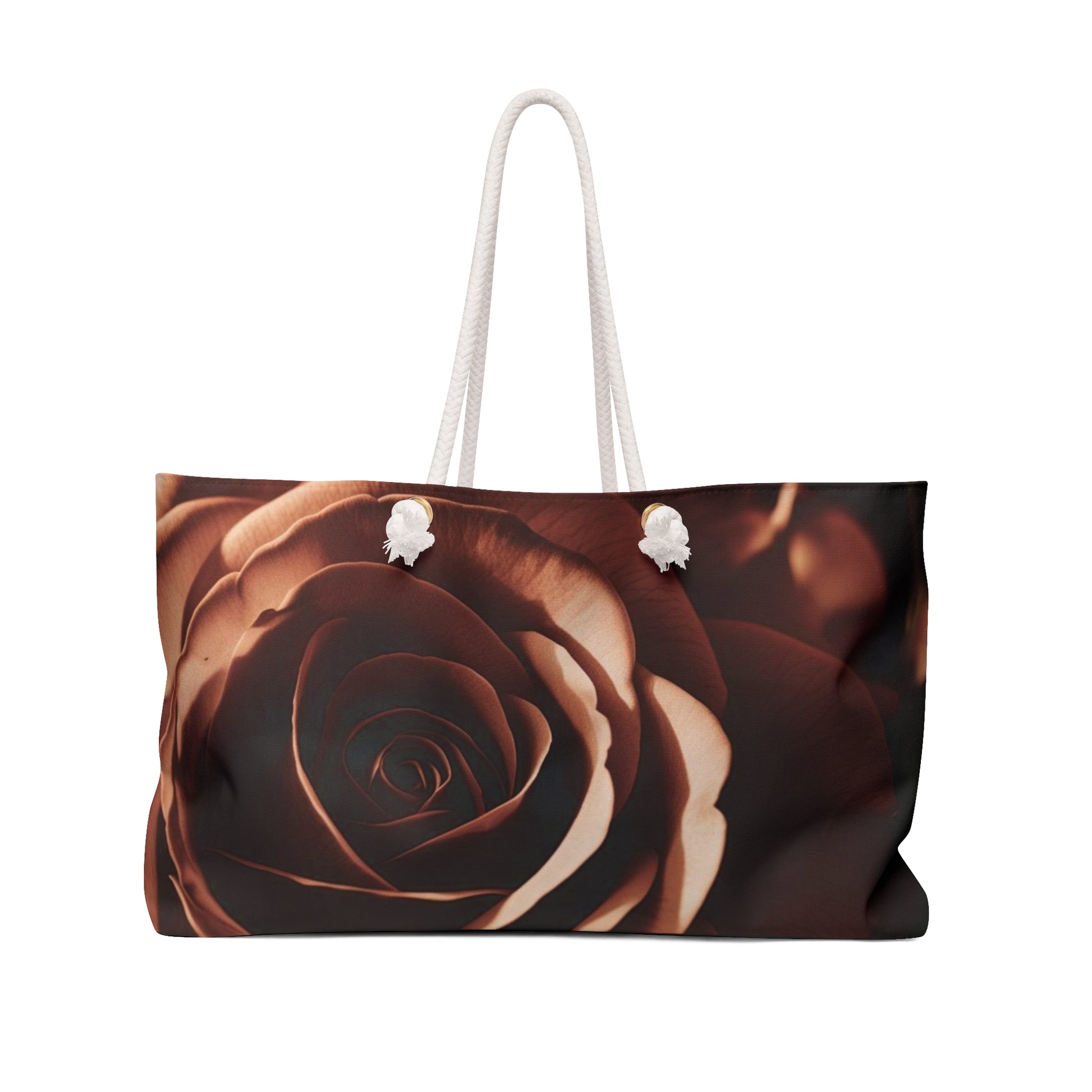 Elegant Floral Weekender Bag, Travel Tote, Stylish Overnight Bag, Rose Print Carryall, Perfect Gift for Women
