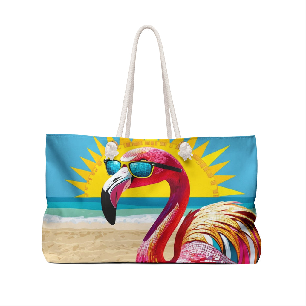 Tropical Flamingo Weekender Bag - Perfect for Beach Trips, Travel, Gift for Vacation Lovers, Poolside Essentials, Summer Fun