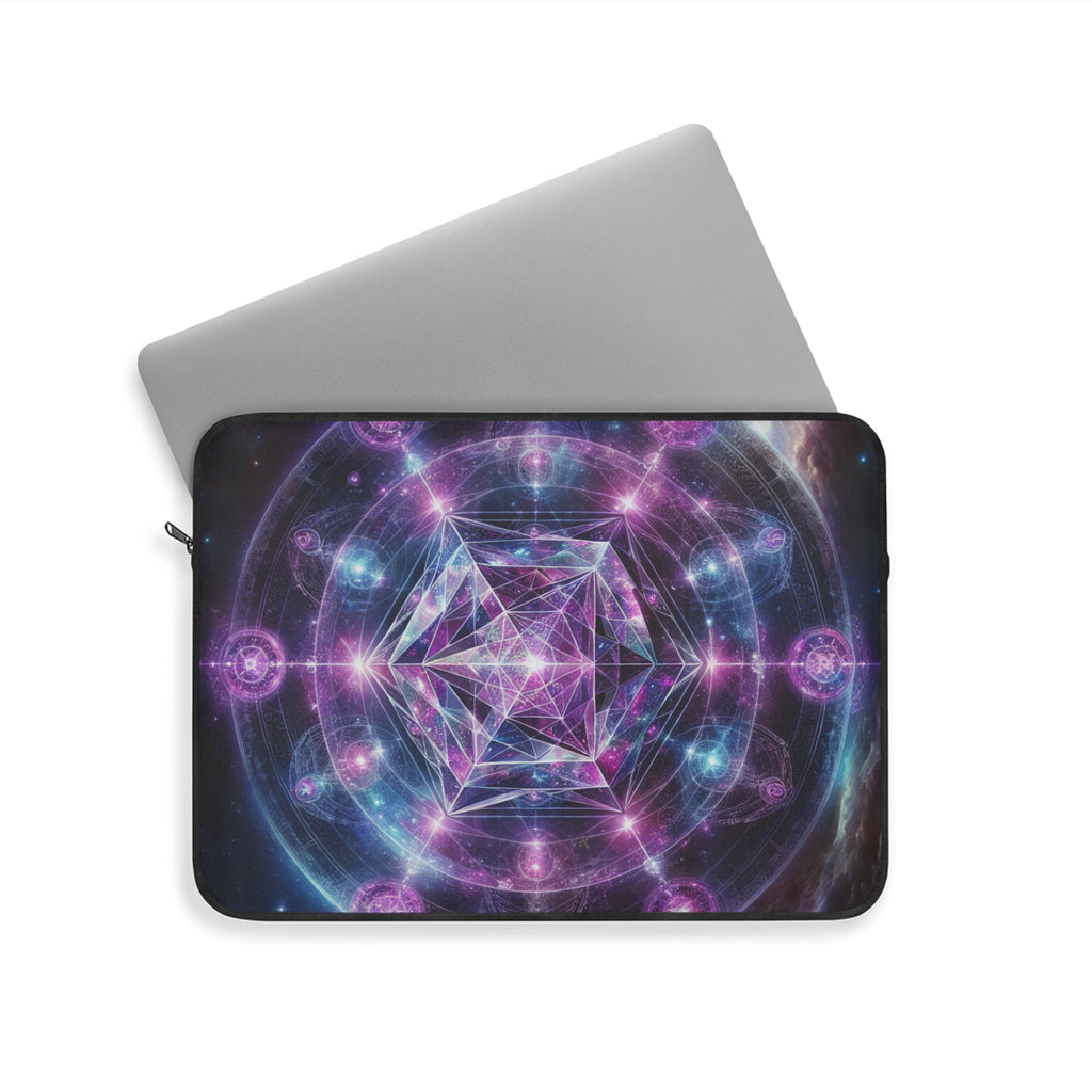 Cosmic Divinum9 Signature Energy Laptop Sleeve, Vibrant Laptop Case, Tech Gadget Storage, Gift for Her, Celestial Design, Tech gifts,  Unique Computer Sleeve
