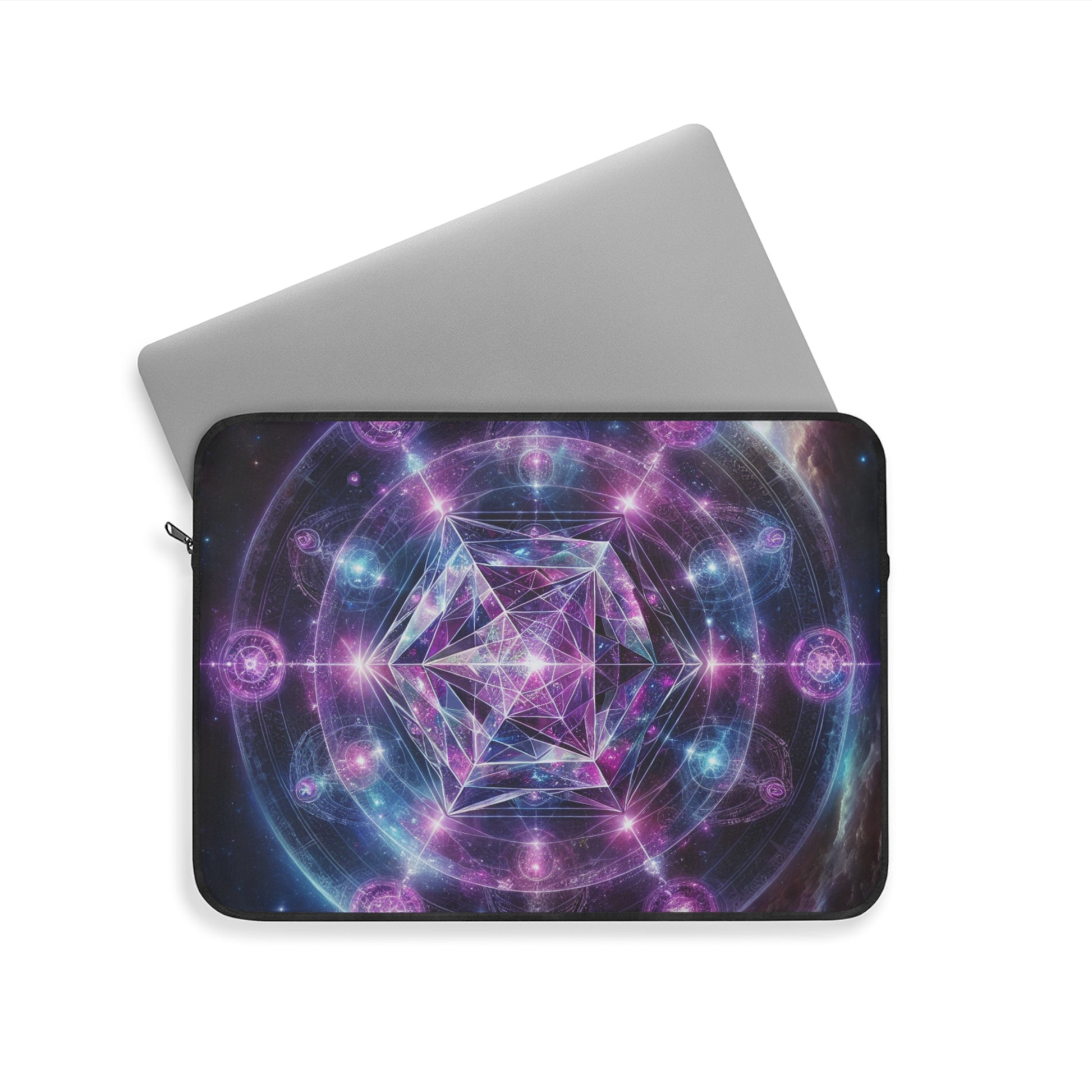 Cosmic Divinum9 Signature Energy Laptop Sleeve, Vibrant Laptop Case, Tech Gadget Storage, Gift for Her, Celestial Design, Tech gifts,  Unique Computer Sleeve
