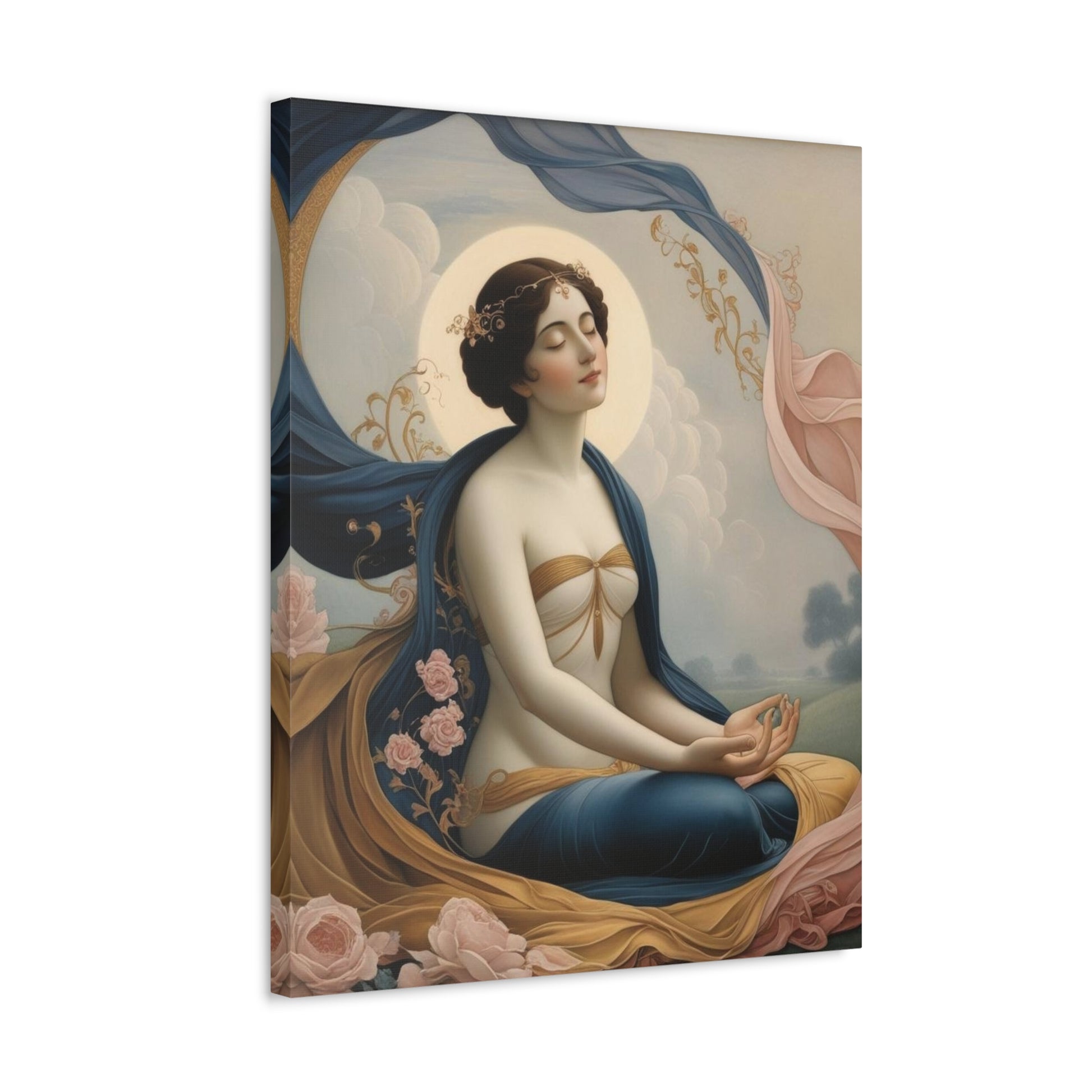 Meditative Canvas Art Print, Yoga Decor, Tranquil Wall Art, Spiritual Home Decor, Gift for Mindfulness Enthusiasts