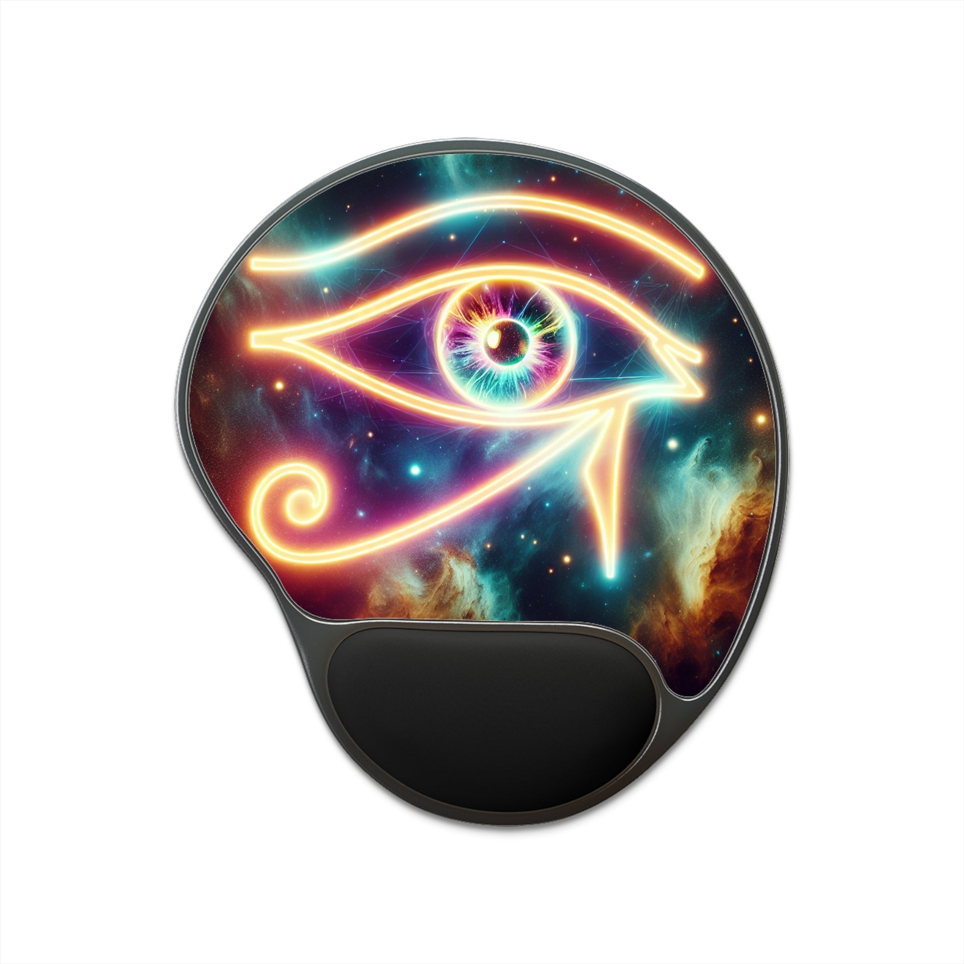 Cosmic Eye Mouse Pad with Wrist Rest - Vibrant Astral Design, Gamer Essential, Office Decor, Unique Gift for Tech Lovers
