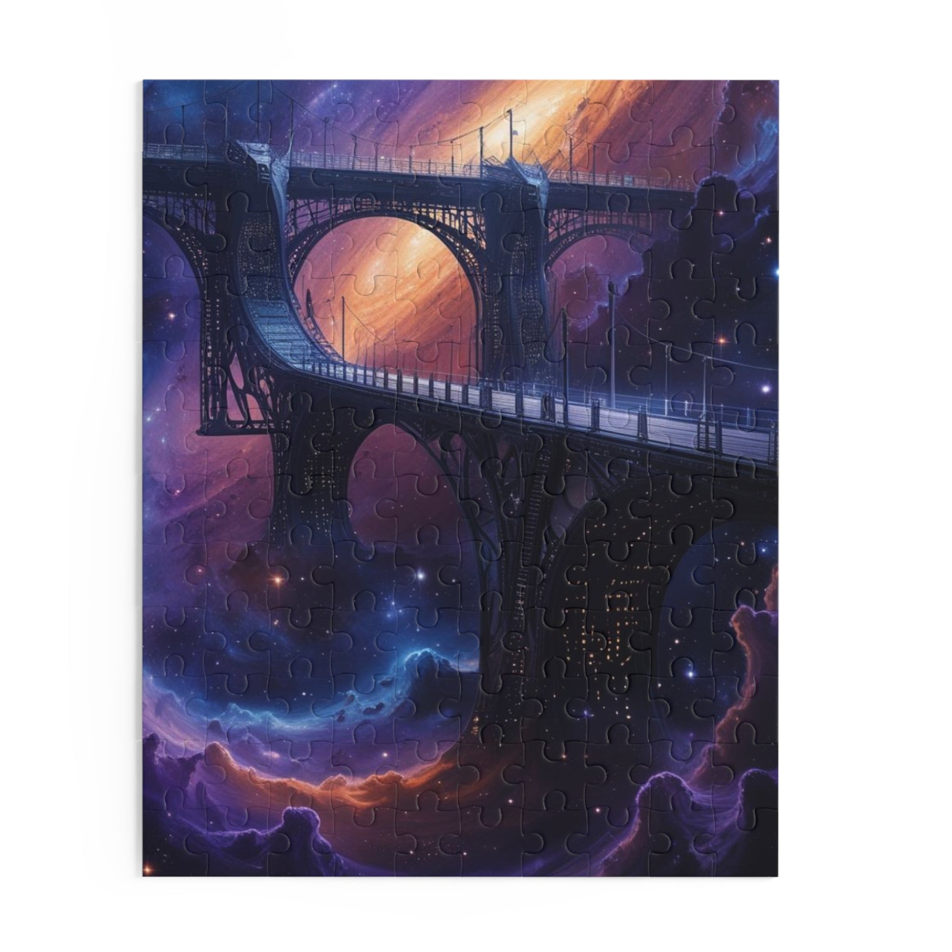 Celestial Bridge Puzzle (120, 252, 500-Piece) | Art Puzzle, Space Decor, Family Fun, Gift for Puzzle Lovers, Home Activity