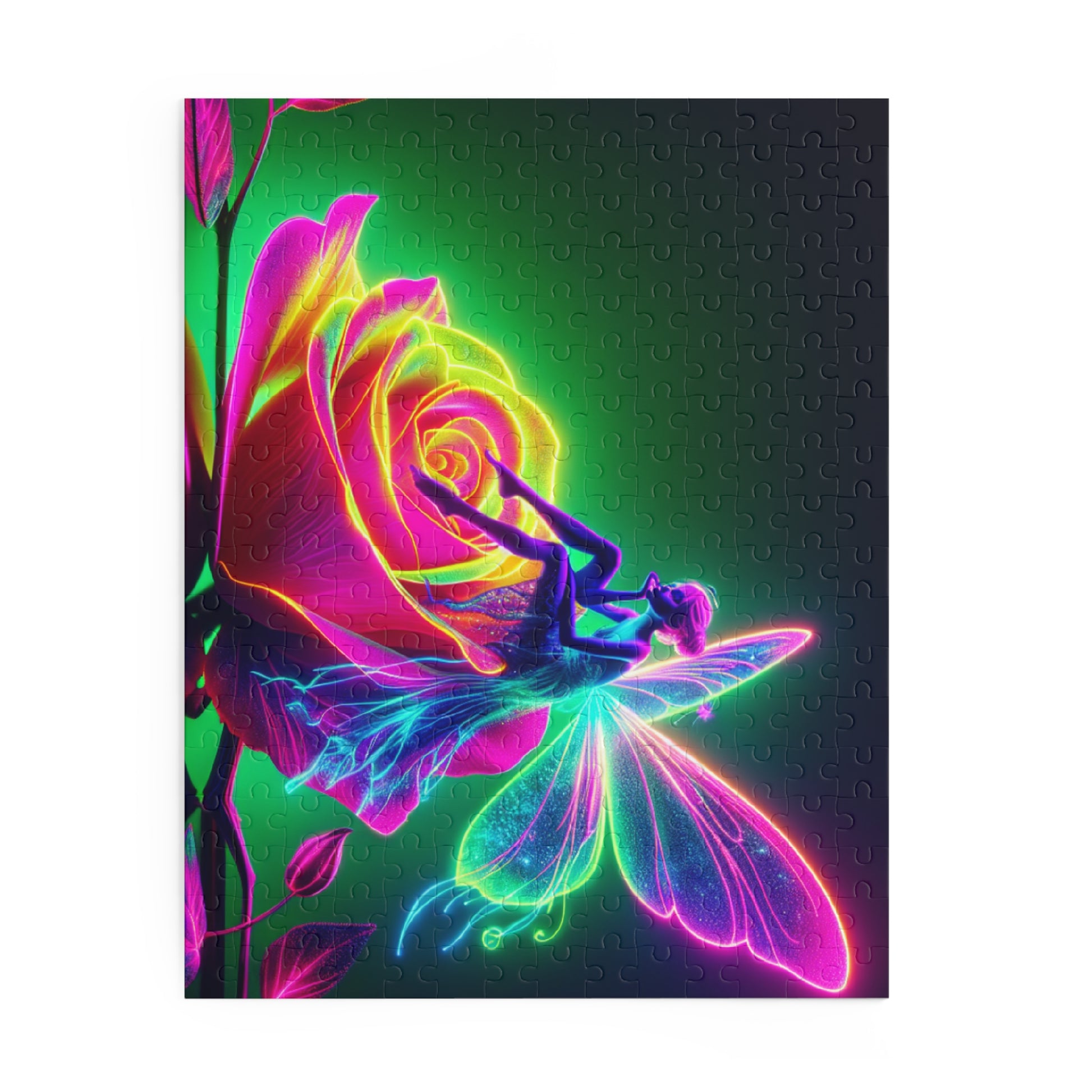 Enchanted Fairy Rose Puzzle - Colorful 500-Piece Jigsaw for Relaxation, Gift for Friends, Home Decor, Family Bonding, Magical Art