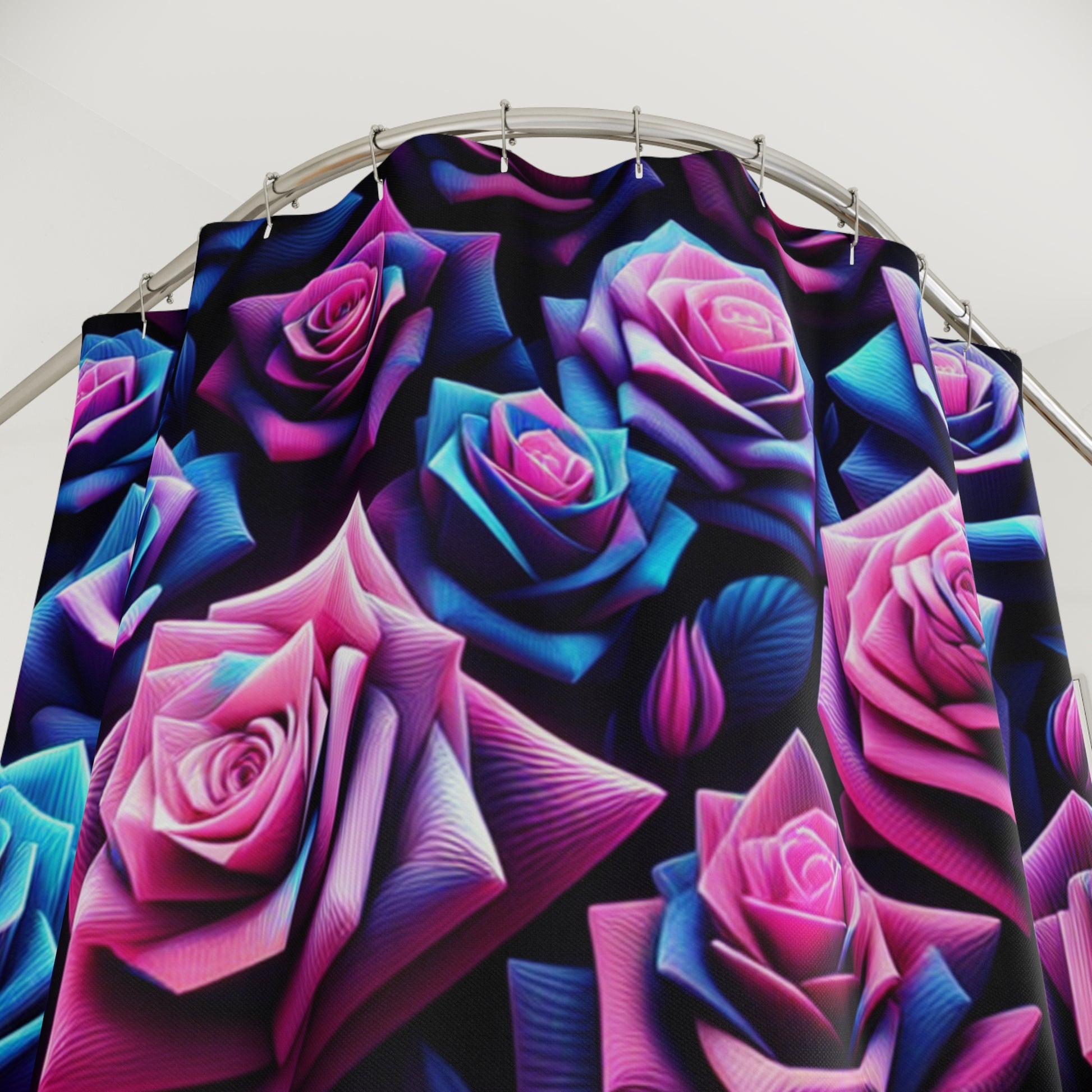 Gorgeous Floral Shower Curtain: Vibrant Rose Design, Bohemian Bathroom Decor, Perfect for Home Makeover, Unique Gift for Her