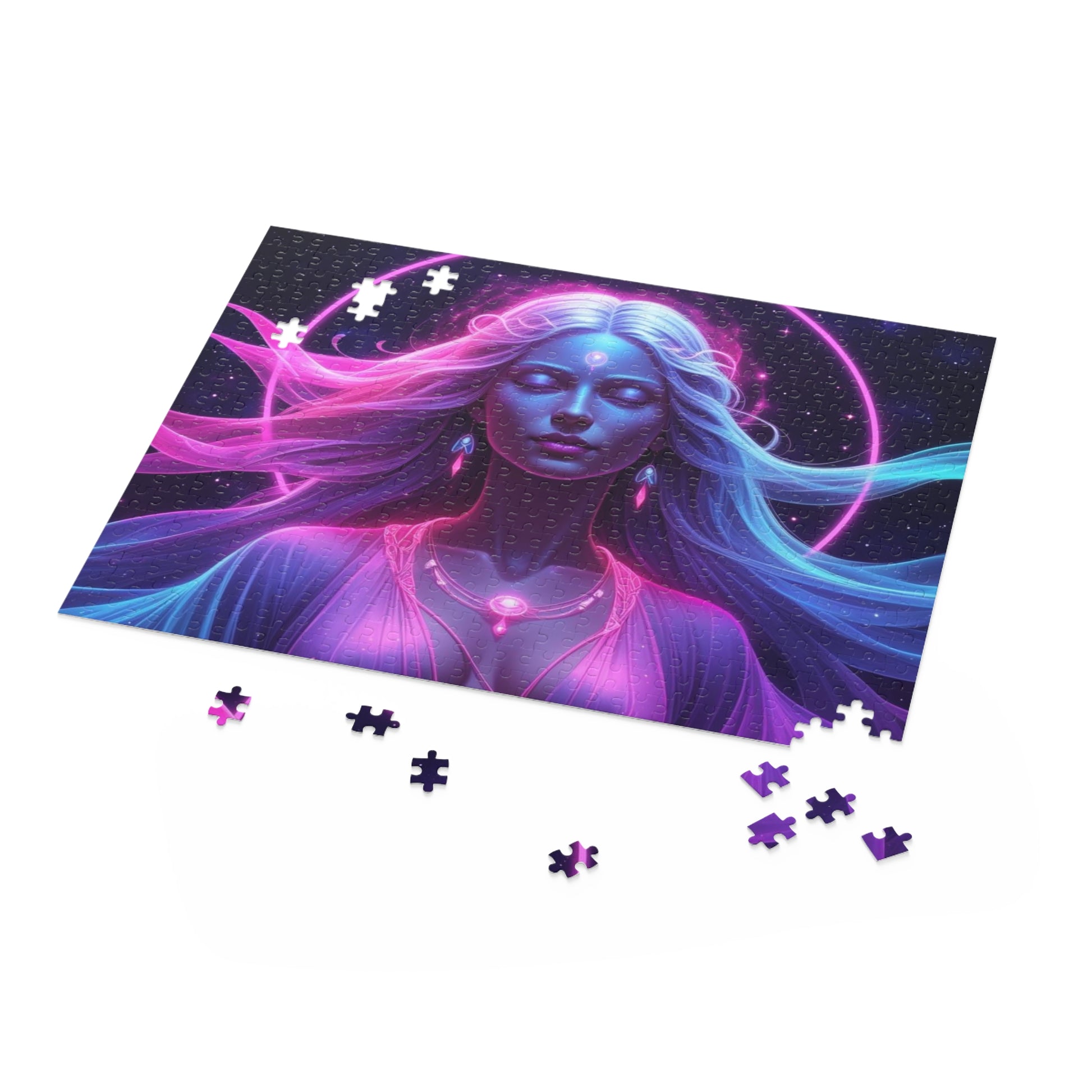 Mystical Goddess Puzzle - 120, 252, 500-Piece | Meditative, Spiritual Decor, Gift for Puzzle Lovers, Mindfulness Activity, Art Enthusiasts