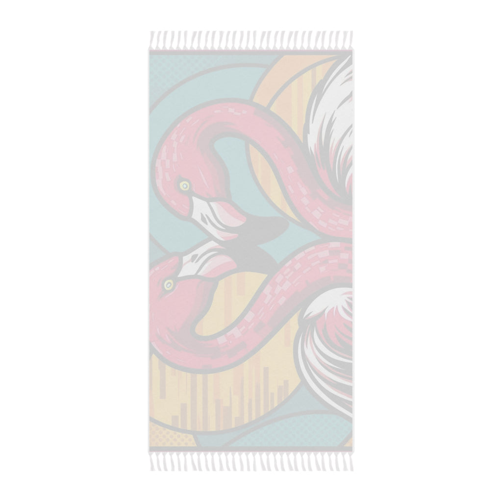 Boho Beach Towel with Flamingos, Tropical Vibe, Perfect for Summer, Beach Days, Pool Parties, Gift for Nature Lovers, Bohemian Decor