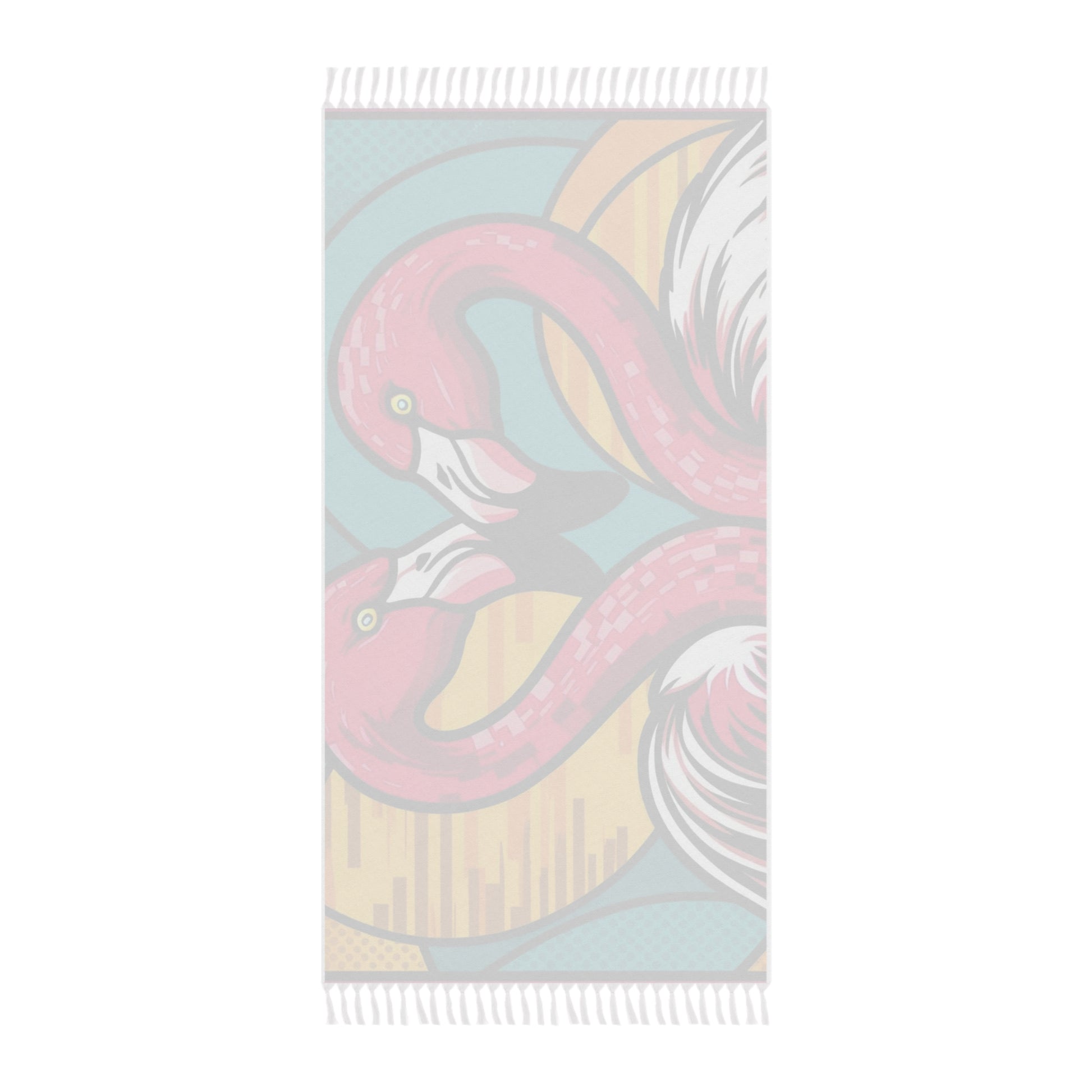 Boho Beach Towel with Flamingos, Tropical Vibe, Perfect for Summer, Beach Days, Pool Parties, Gift for Nature Lovers, Bohemian Decor