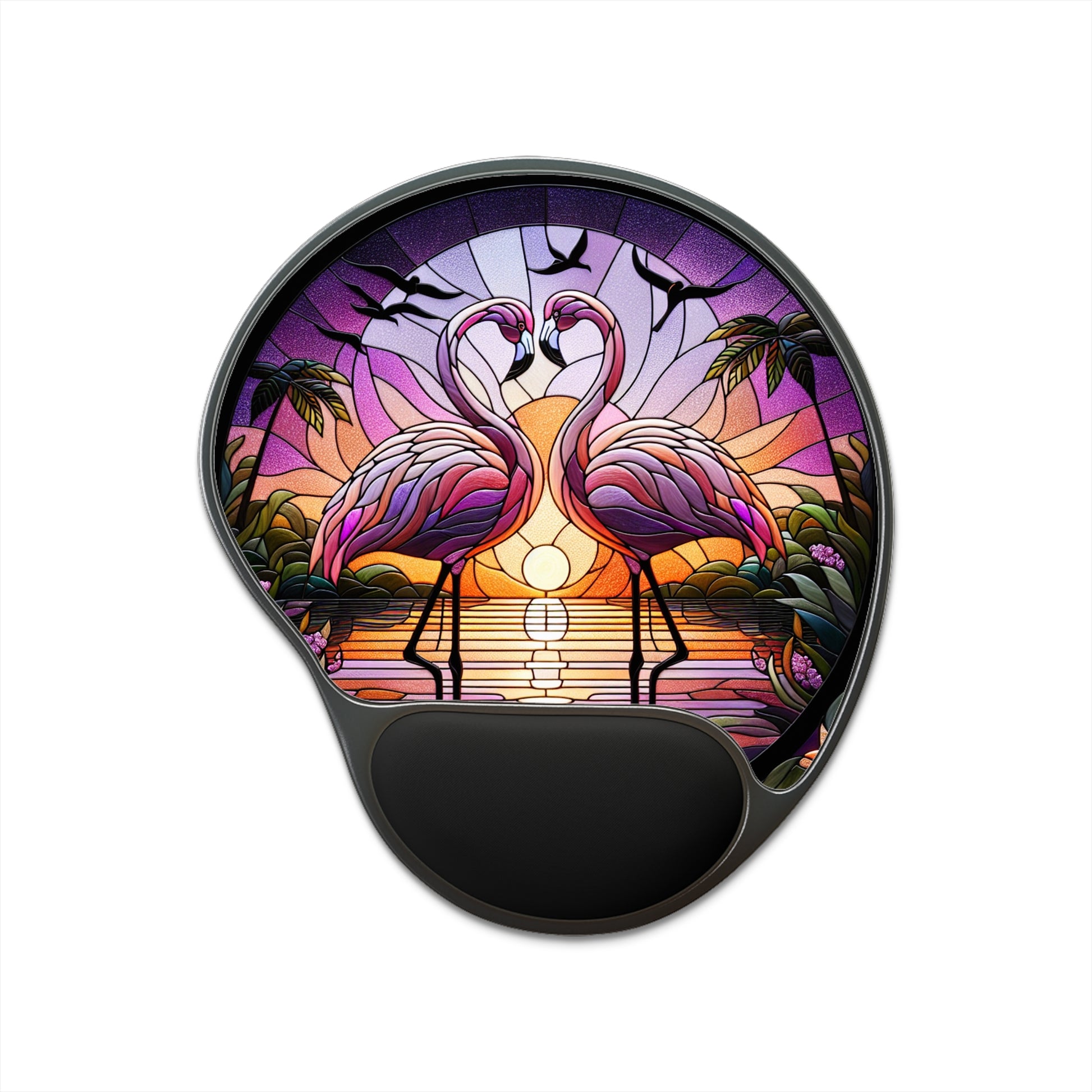 Colorful Mouse Pad with Wrist Rest, Office Decor, Gamer Gift, Computer Accessory, Ergonomic Desk Gadget, Artful Workstation