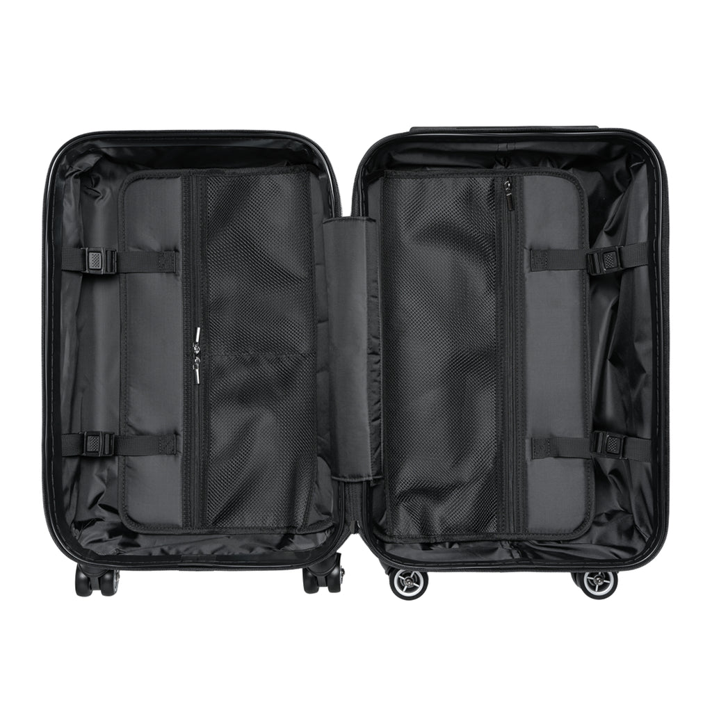 Globe-Trotting Suitcase, Colorful Travel Luggage, Cosmic Design Carry-On, Unique Vacation Bag, Stylish Suitcase for Travelers