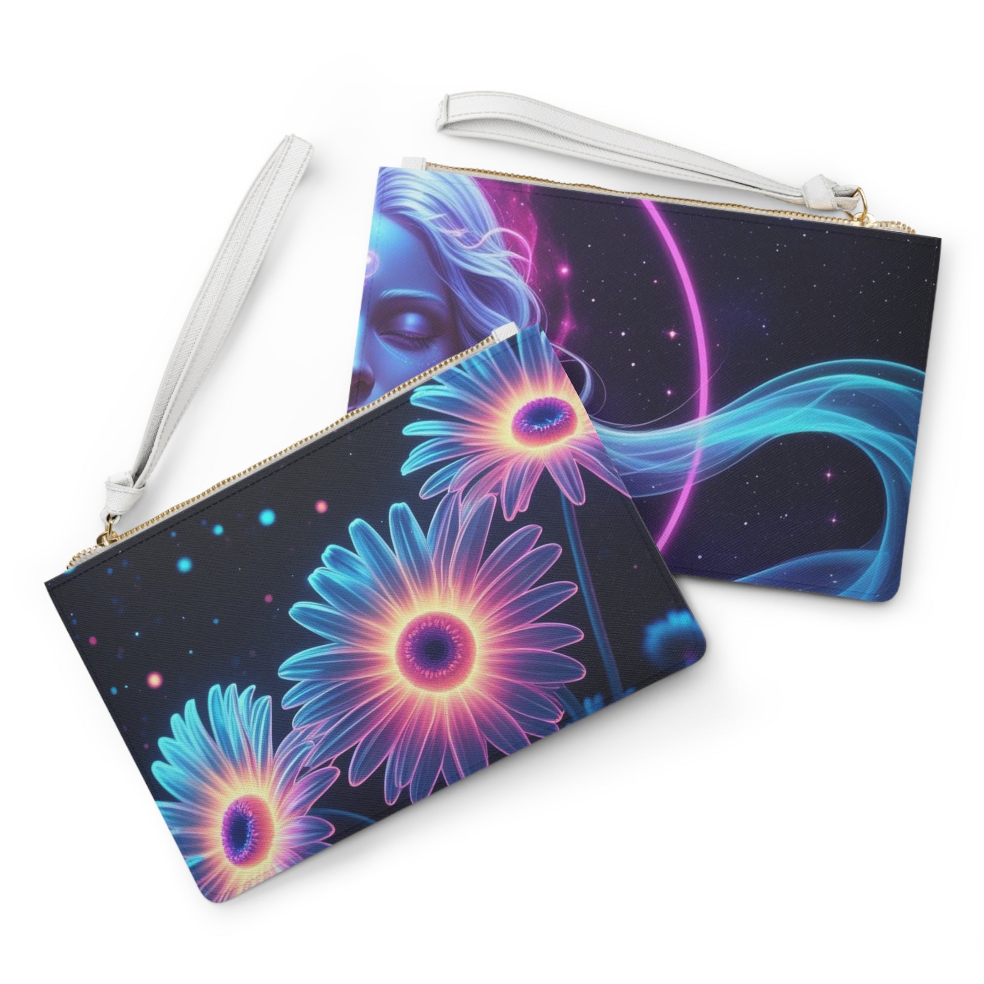 Cosmic Floral Clutch Bag | Dreamy Clutch for Festival, Evening, Boho Style, Gift, Accessories, Night Out