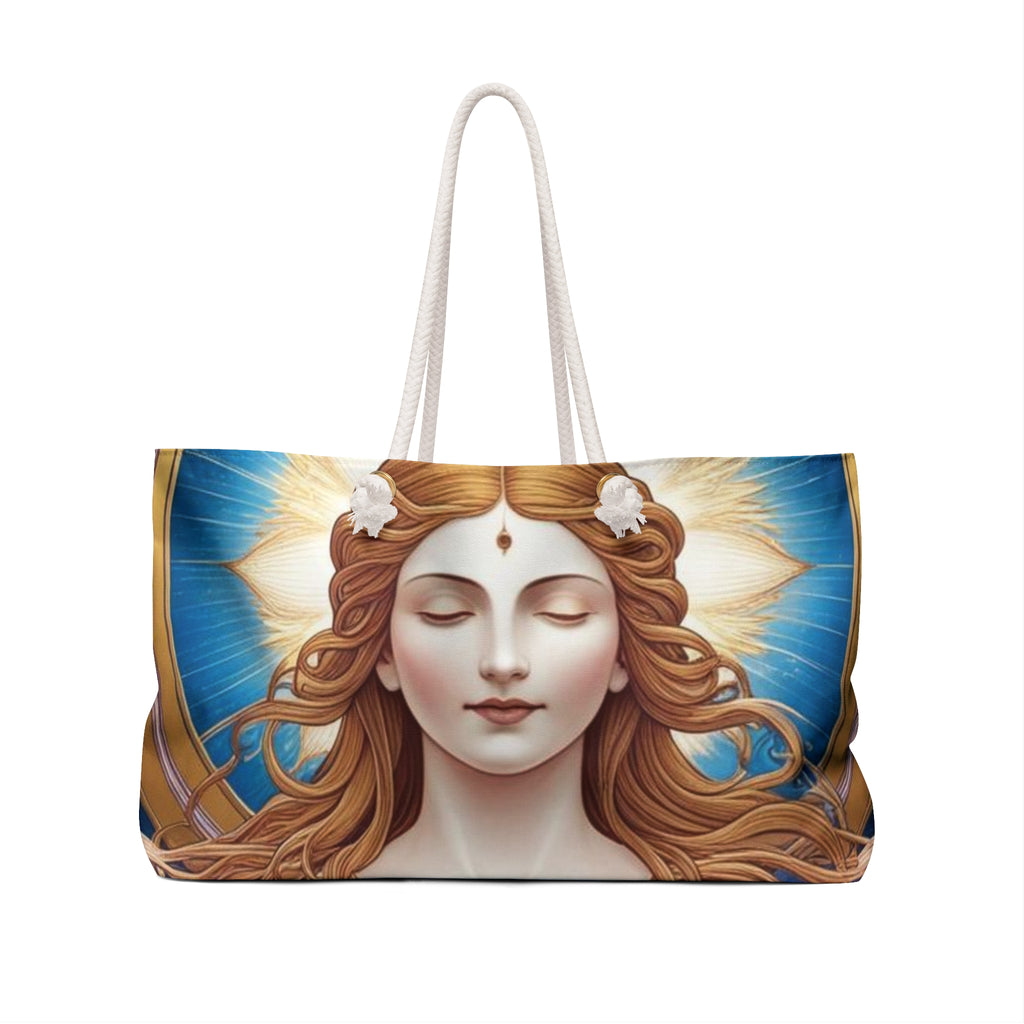Goddess-Themed Weekender Bag, Spiritual Travel Tote, Bohemian Style Carryall, Weekend Getaway Carryall Carry-on Bag, Meditation Bag