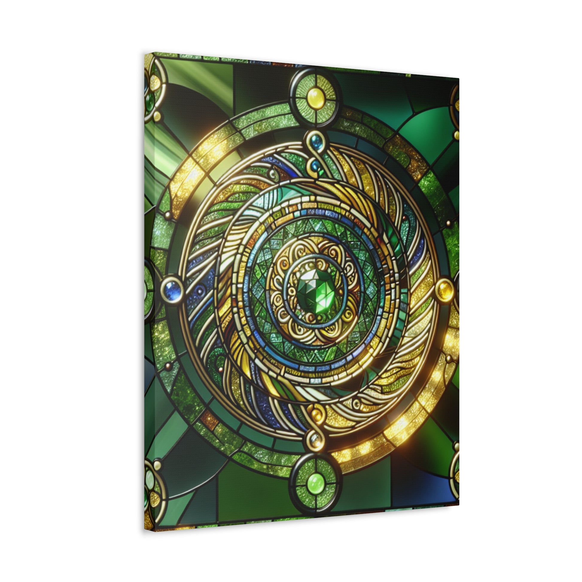 Stained Glass Wall Art, Colorful Decor, Boho Home Accent, Gift for Nature Lovers, Mandala Canvas Print, Eco-Friendly Artwork