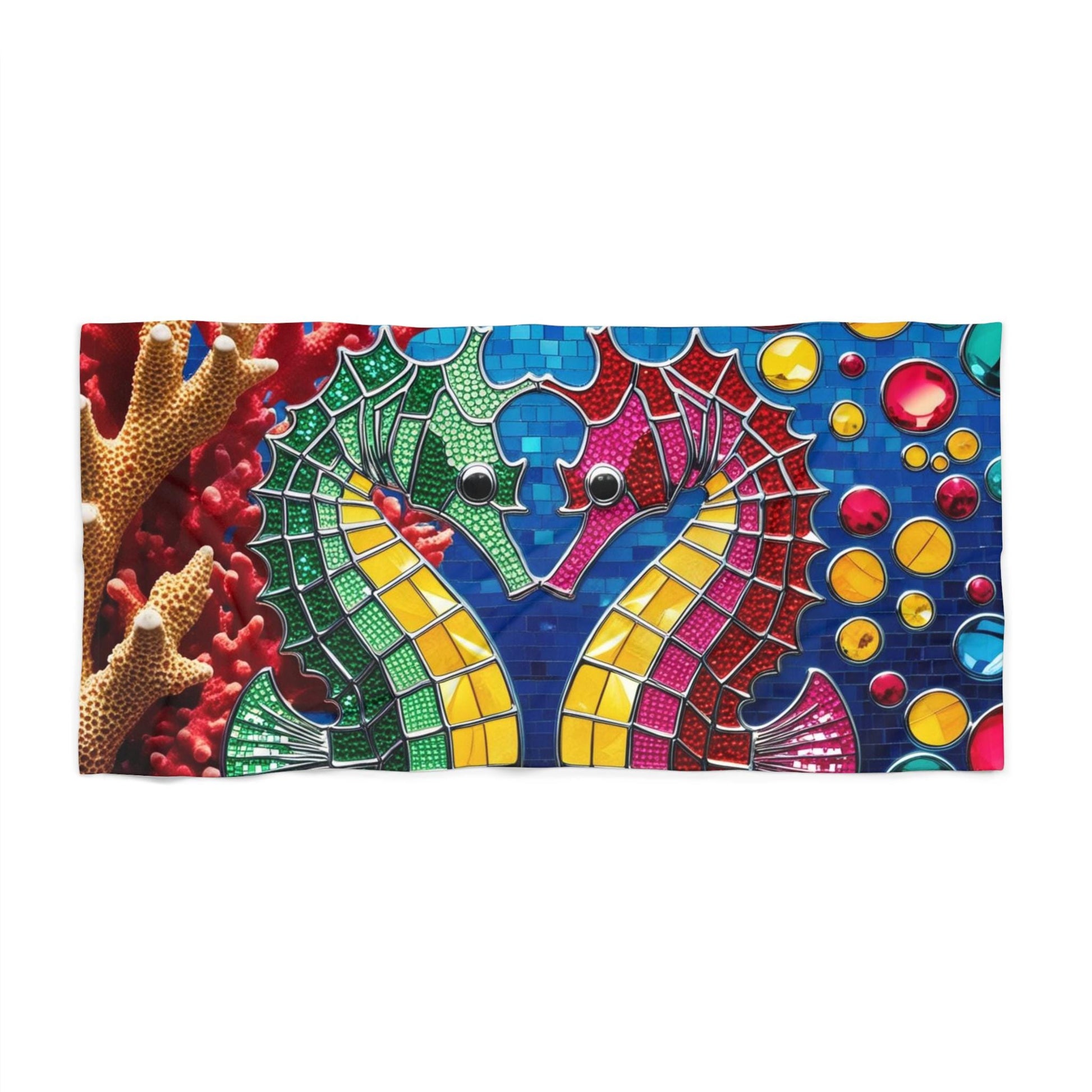 Vibrant Mermaid Beach Towel, Colorful Pool Towel, Summer Accessories, Beach Day Essential, Ocean Lover Gift, Vacation Must-Have