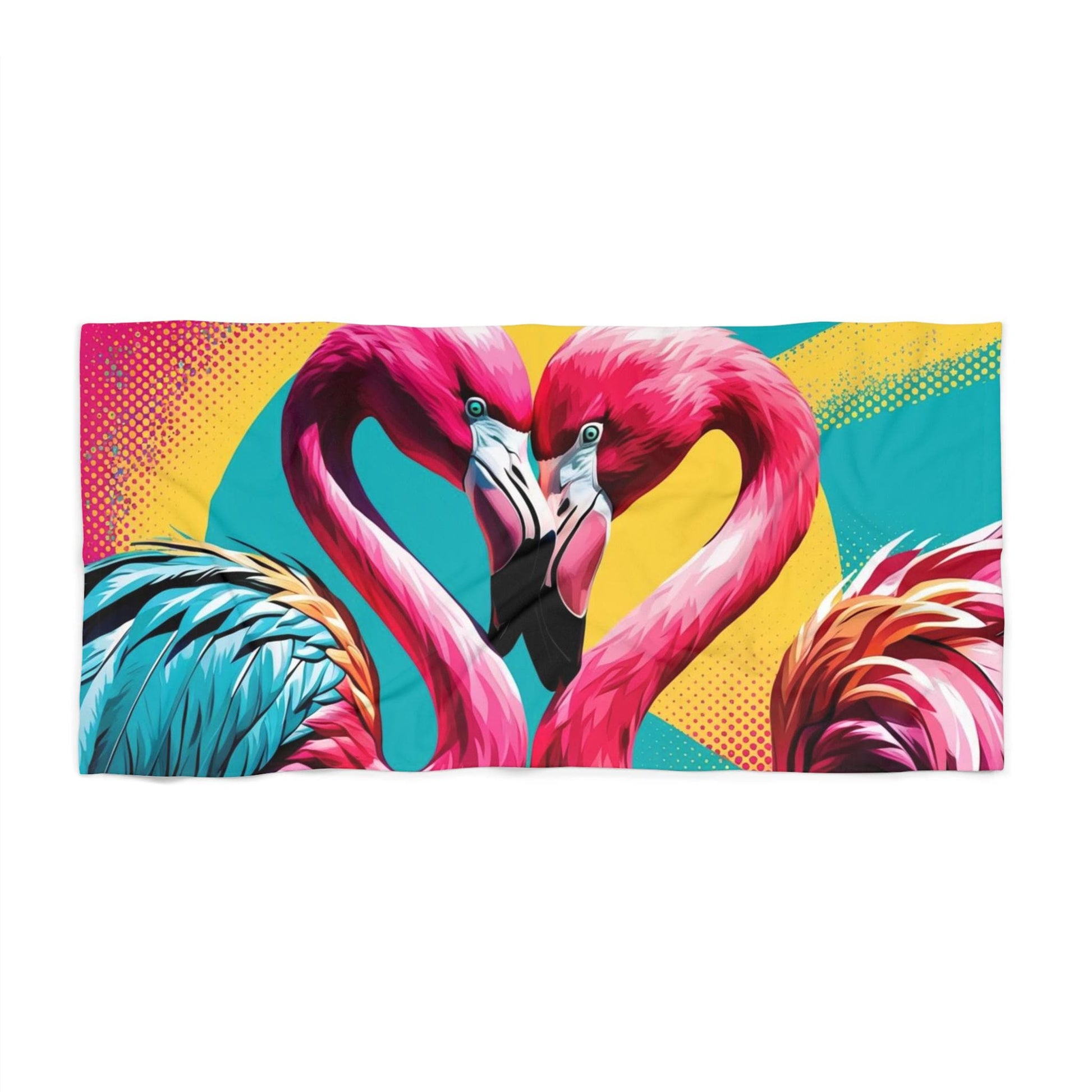 Colorful Flamingo Beach Towel, Fun Summer Towel, Poolside Essential, Tropical Getaway, Vibrant Beach Accessory