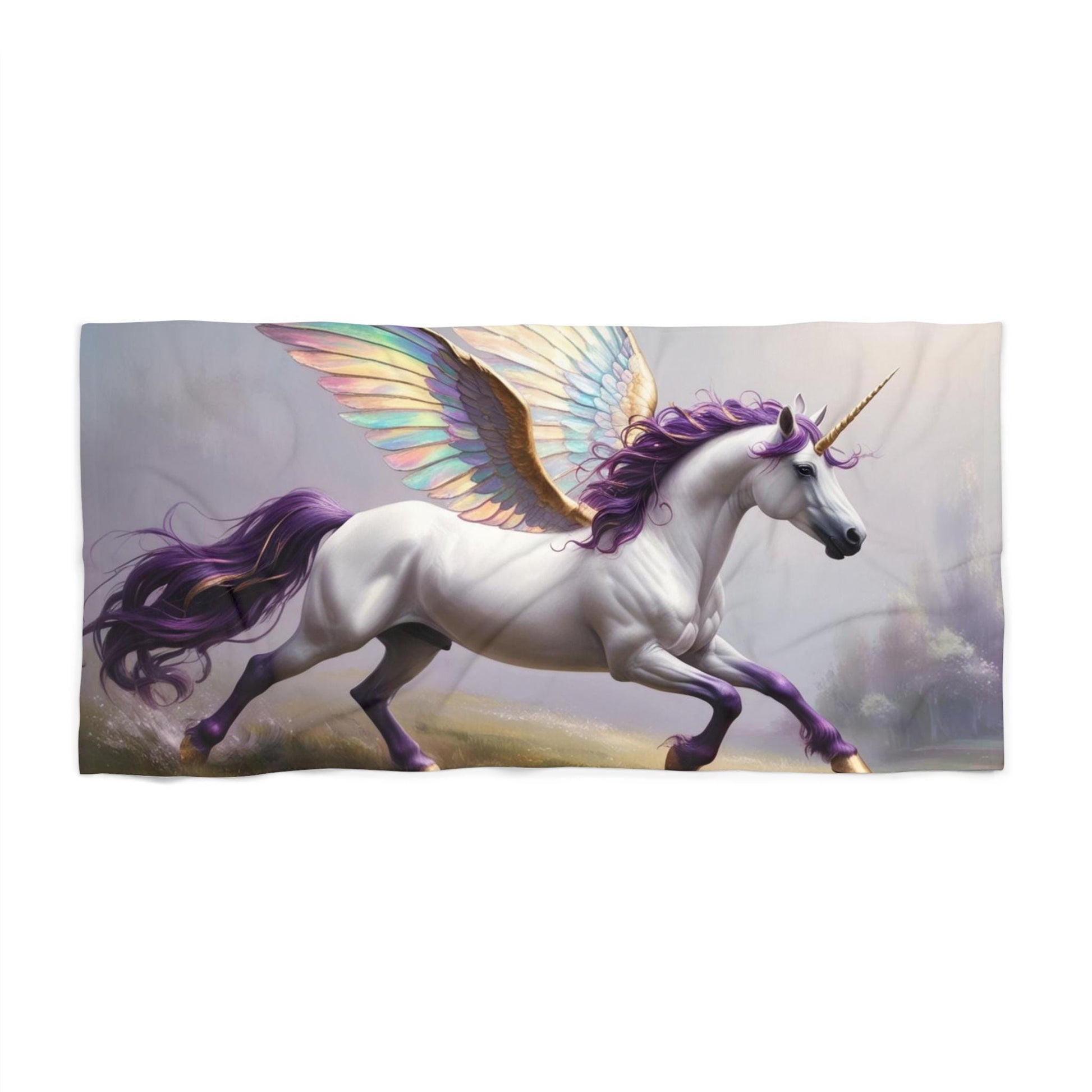 Magical Unicorn Beach Towel, Fantasy Towel for Summer, Gift for Mermaid Lovers, Pool Accessory, Beach Day Essential