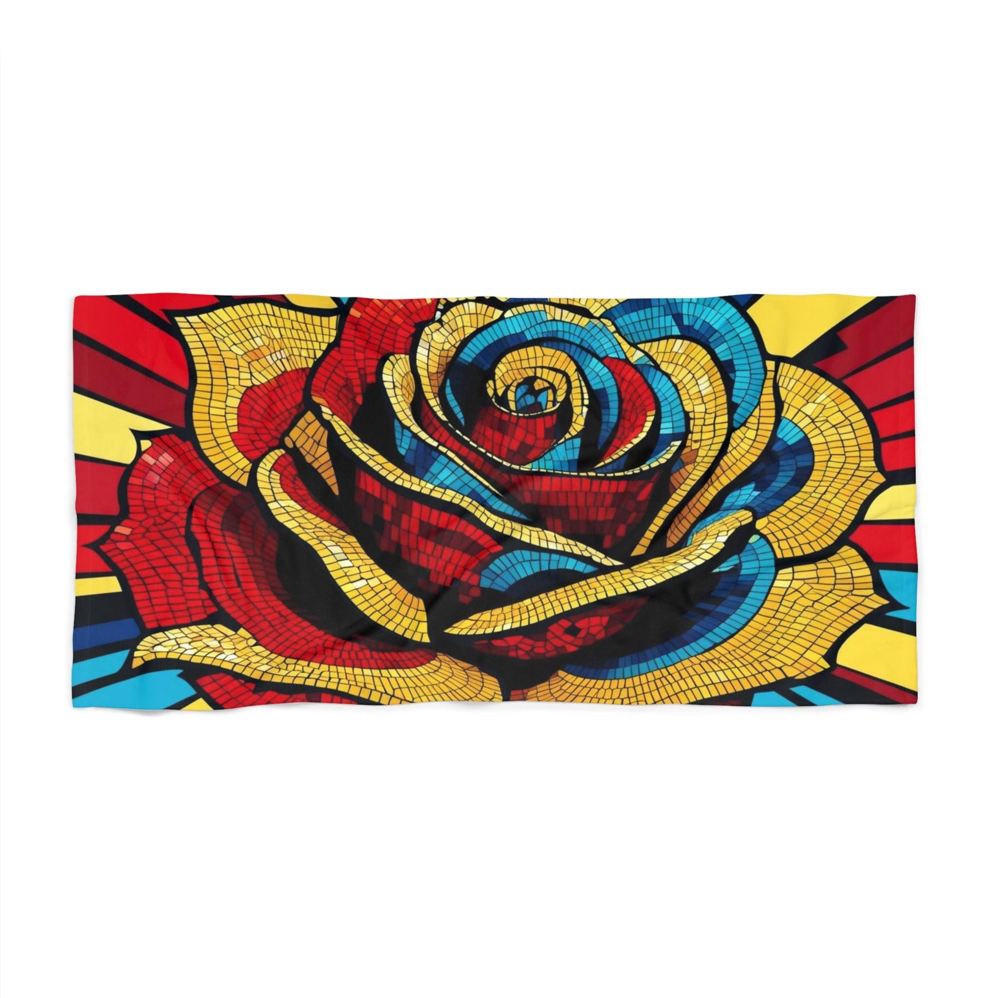 Vibrant Rose Beach Towel, Floral Towel, Summer Essentials, Poolside Accessory, Perfect for Beach Trips and Gifts